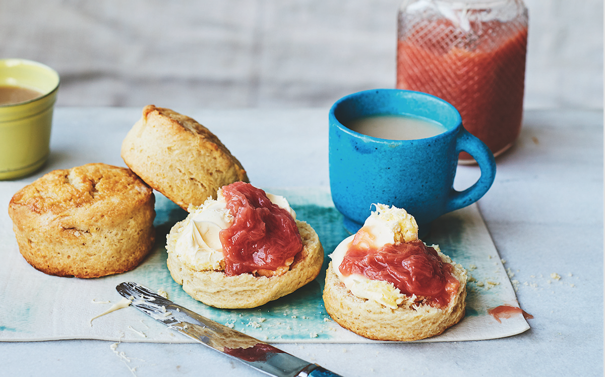 Bake Off Recipe: Honey Scones with Rhubarb Compote from Crave by Martha Collison